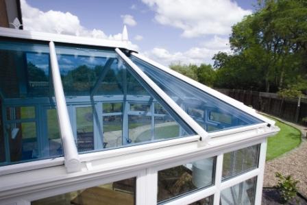 Pilkington Activ self cleaning blue conservatory roof glass - Ultraframe roof